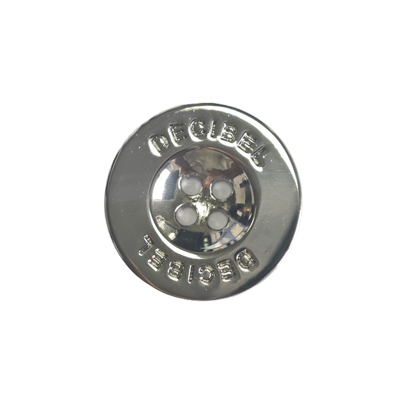 Alloy hanging four hole button