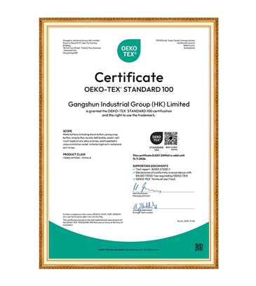 OEKO-TEX Certificate